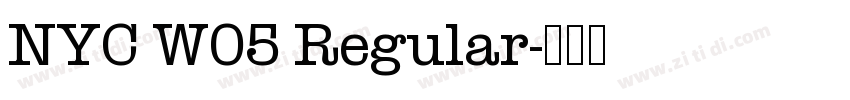 NYC W05 Regular字体转换 NYC W05 Regular字体转换